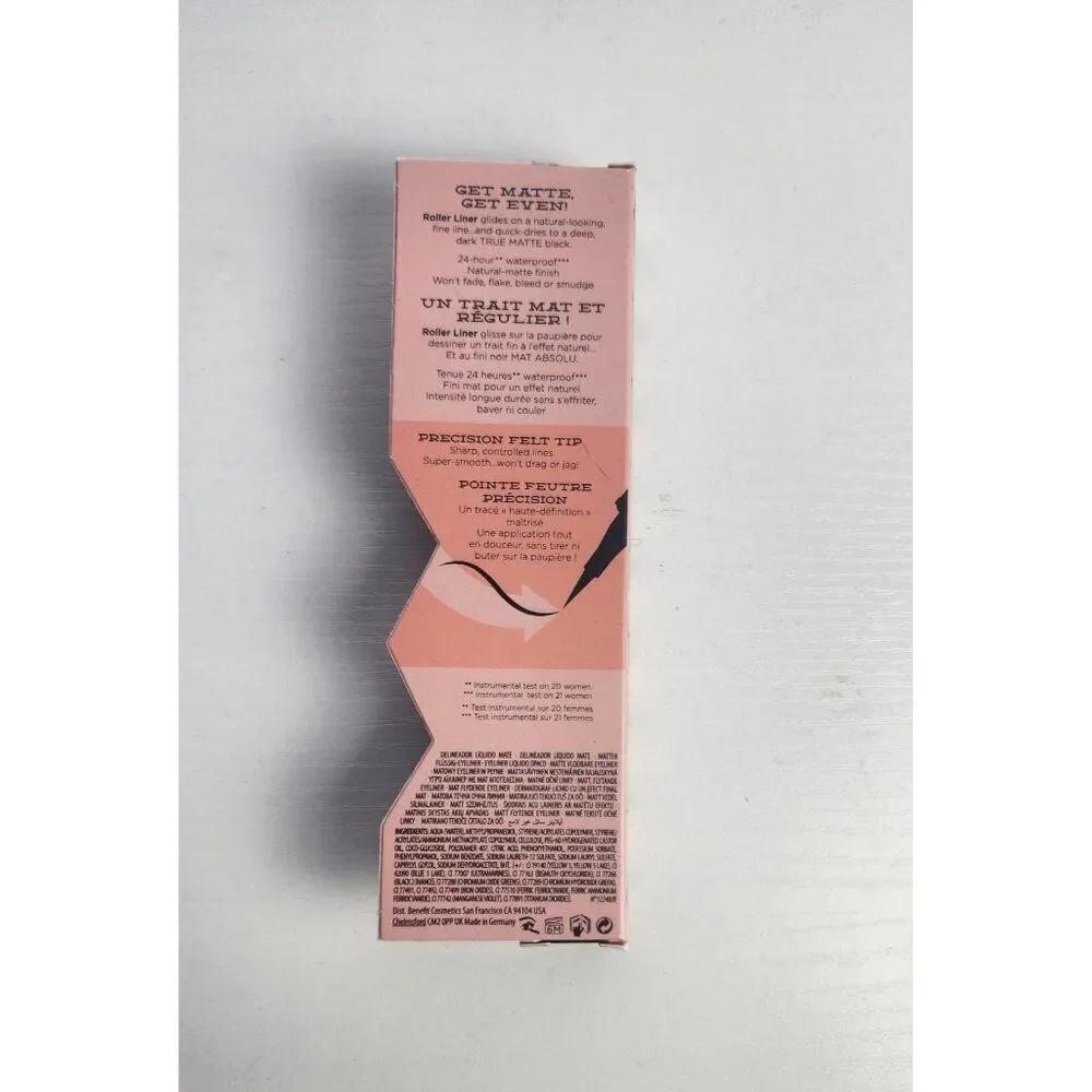 NWB Benefit Roller Liner Black True Matte Eyeliner